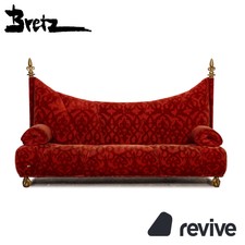 Bretz Stoff Dreisitzer Rot Sofa Couch
