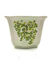 Blumentopf - Übertopf - Pflanztopf - Pflanzentopf - Weiß -  H:13 cm - B:16 cm 