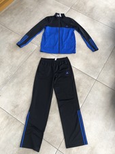 NEU ADIDAS Sportanzug Anzug Jogging 176 schwarz blau Hose Jacke Sport Jungs SET 