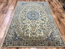 Perserteppich Perser Orient Teppich Nain fein Wolle & Seide  173 x 115 TOP