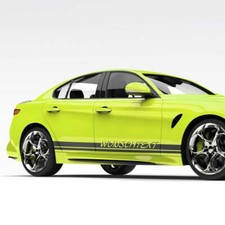 Seitenstreifen Set Auto Aufkleber Dekorstreifen Rennstreifen Wunschtext  #1037