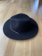 BRIXTON Hut Hat 7 1/4 M 58 cm schwarz WIE NEU Wool Wolle black Style 