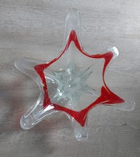 Glasschale Deko  vermutlich Murano, sehr gross und schwer, Sternenform