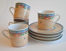 H. Winterling Mokka/Espresso Set, 8tlg. Mediterran, ohne Beschädigung 