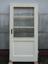 alte Tür Zimmertür Kassettentür Holztür Glas Fenster ca. 90,6 x 186,7 cm