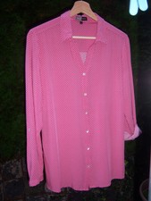 Bluse für Damen Gr. 40 pastell rosa rose rot mit Punkte NEU!!!