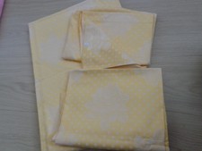 Vintage Bettwäsche Damast Bettdeckenbezug+zwei Kopfkissen Muster Rosen