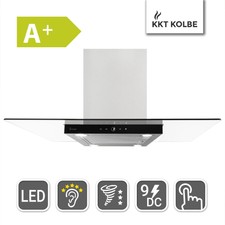 KKT Kolbe 2. Wahl Inselhaube Dunstabzugshaube 90cm Edelstahl schwarzes Glas