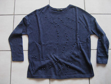 schöner Pullover von Zara , Gr. S, dunkelblau, mit Perlen, wie neu