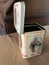 Kleine Metallbox Kiste Aufbewahrungsbox Metalldose mit Pferden