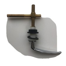 WC Toilette Zisterne Hebel Griff 1/2" Gewinde Universal Messing CP mit MESSING Hebearm