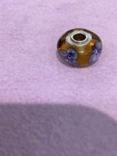 Trollbeads Bernstein Veilchen Glas Bead a.d. Blume