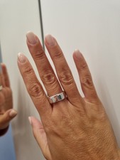 Ring, Bandring, Silber 925, Damen, Herren, massiv, Gr. 55 neuwertig 