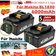 2x 18V 6000mAh Akku Für Original Makita BL1830 BL1860B BL1850B TD251 Led Anzeige