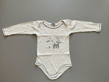 PETIT BATEAU BODY EINTEILER STRAMPLER GR.81 CM 18 MON WEIß MIT AUFDRUCK 