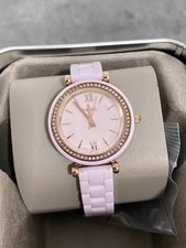NEU/OVP Fossil Damen Uhr/Armbanduhr Rosa/Pink Keramik/Roségold Swarovski