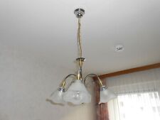 Lampe Leuchte Kronleuchte Chrom Messing Glas 3 flammig E14 30x 40 (Durchmesser)