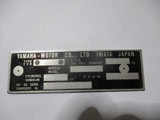 Typenschild id-plate Schild Yamaha bike XJ RD s71 