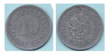Eisleben Mansfeldsche Gewerkschaft 10 Pfg Zink 1917 Menzel 7941. Originalbild