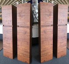 4x Seitenschrank Hochschrank Badmöbel Badschrank Eiche dunkel Badezimmer Bad