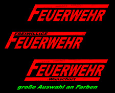 Feuerwehr freiwillige Wunsch Ort Individuell Aufkleber Sticker Auto Tuning Kfz