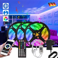 5m-30m RGB LED Stripe Streifen 5050 SMD Lichtband Bluetooth APP Musik Controller