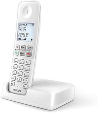 Philips Cordless Phone D2501W/34 1.8 Inch 500 mAh GAP White (S0424393)