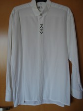 Hemd,Gr. L  ( 41/42), Festlich,weiß mit schwarzer Verzierung,Langarm, C&A