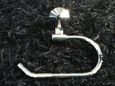 Toilettenpapierhalter Klopapierhalter  chrom mit schwarz, gebraucht 