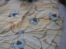 reiner Seidenschal,  super weich, blaue Blumen, 150 x 33 cm , super gepflegt