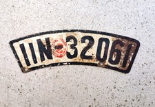 Altes NUMMERNSCHILD KENNZEICHEN Motorrad Nürnberg 3. Reich 2. Weltkrieg deutsch