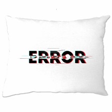 Computer Kissenhülle glitched Fehlermeldung Computer Bug Programmcode