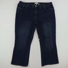 Fashion Bug Damen Denim Jeans Regular Fit Cropped Leg w43 l28 blau Stretch 0863