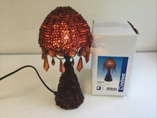 Perlentischleuchte Perla Tischleuchte Tischlampe Lampe Acryl Braun 30x14cm R9/16