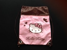 SANRIO HELLO KITTY Turnbeutel Rucksack Sportbeutel rosa/braun