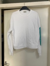 Balenciaga Damen weiß Rundhalsausschnitt Sweatshirt Größe Medium 100% Authentic