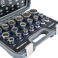 HASKYY® Steckschlüssel Set 6 Kant 12 Kant 12,5 (1/2) Nuss Satz 8-32mm