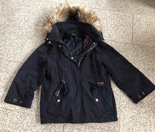 Zara Parka mit Felllkapuze Jacke Weste zu Jeans Denim Tasche Gr. S Top NP: 49€
