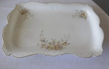Große Servierschale Servierplatte Porzellan 43,5 cm mal 22,5 cm Blumenmuster Ga.