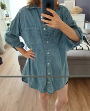 Jeanshemd Bluse Oversized XS S H&M Kleid