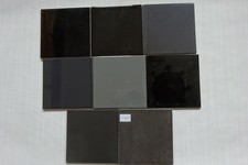 Retro Fliesen 15 x 15 cm uni schwarz anthrazit 70er Jahre viele Muster z.A.