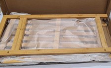 Relaxdays Wäschekorb Bambus, Wäschesortierer mit Ablage, 2 Fächer, ausziehbar.