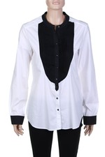 AJ ARMANI JEANS Smoking-Bluse I 44 = D 40 schneeweiß Oberteil Top