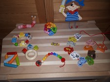 9 teiliges Holz-Spielzeug Paket für Kleinkinder gebraucht aber In Top Zustand