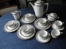 Kaffeeservice Hutschenreuther Ella antik 19 Teile (7 Tassen) gut erhalten 