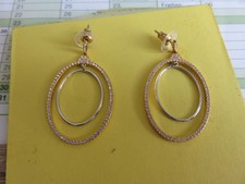 Ohrringe, Ohrhänger, echt Swarovski 4,5 cm, gold, silber, Kristalle, beweglich