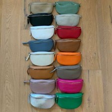 ITALy CROSS BODY BAG BAUCH HÜFT UMHÄNGE GÜRTEL TASCHE LEDER SMALL BAUCHTASCHE 