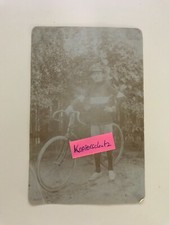 original Foto Ak Radrennfahrer, Portrait, Fahrrad Junger Mann um 1920