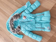 Jacke für Mädchen in Gr.98 mit Schal, türkis, Frozen