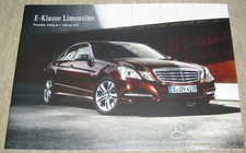 Mercedes E-Klasse Limousine W212 Preisliste price list von 01.02.2011, 56 Seiten